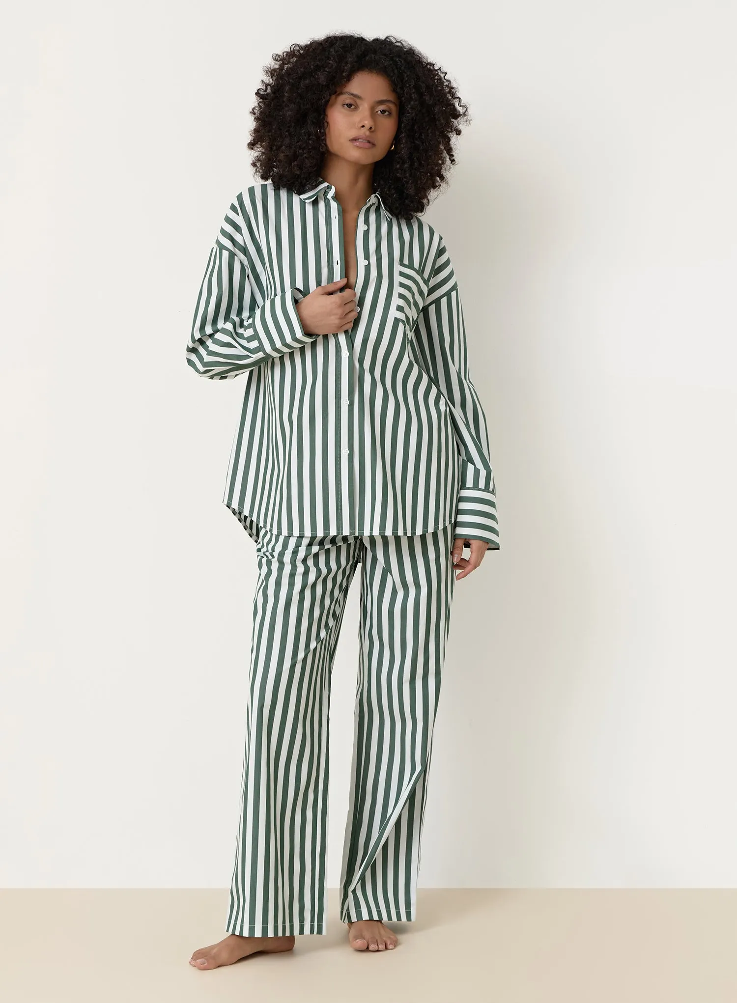 Green Stripe Oversized Shirt sold by 4th and Reckless product image thumbnail 5