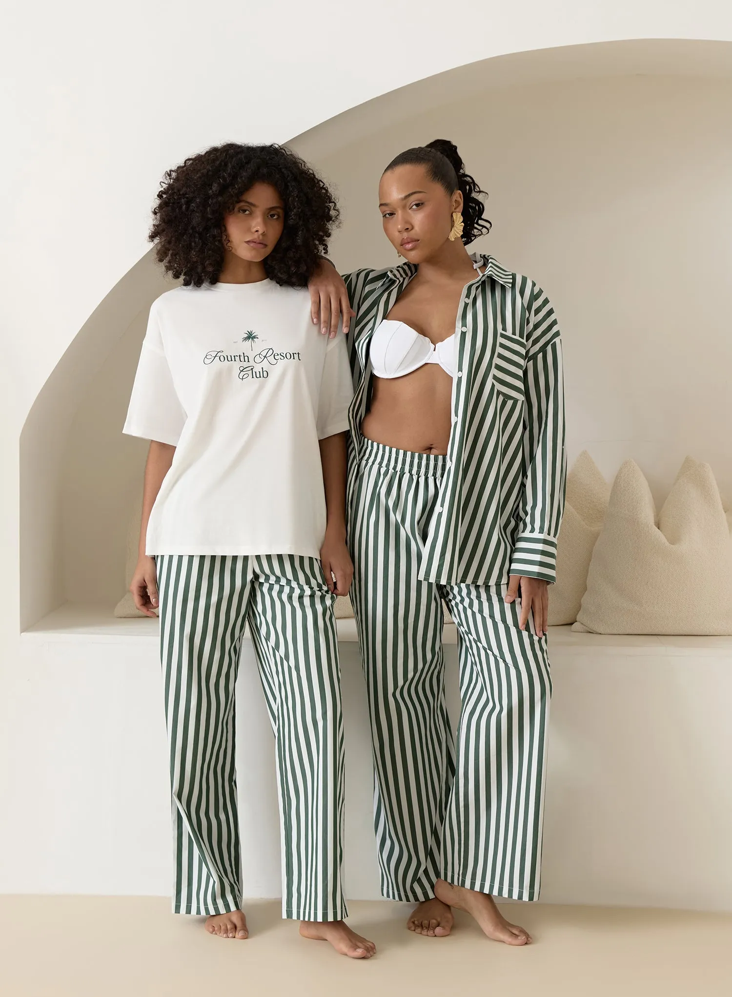 Green Stripe Oversized Shirt sold by 4th and Reckless product image thumbnail 3