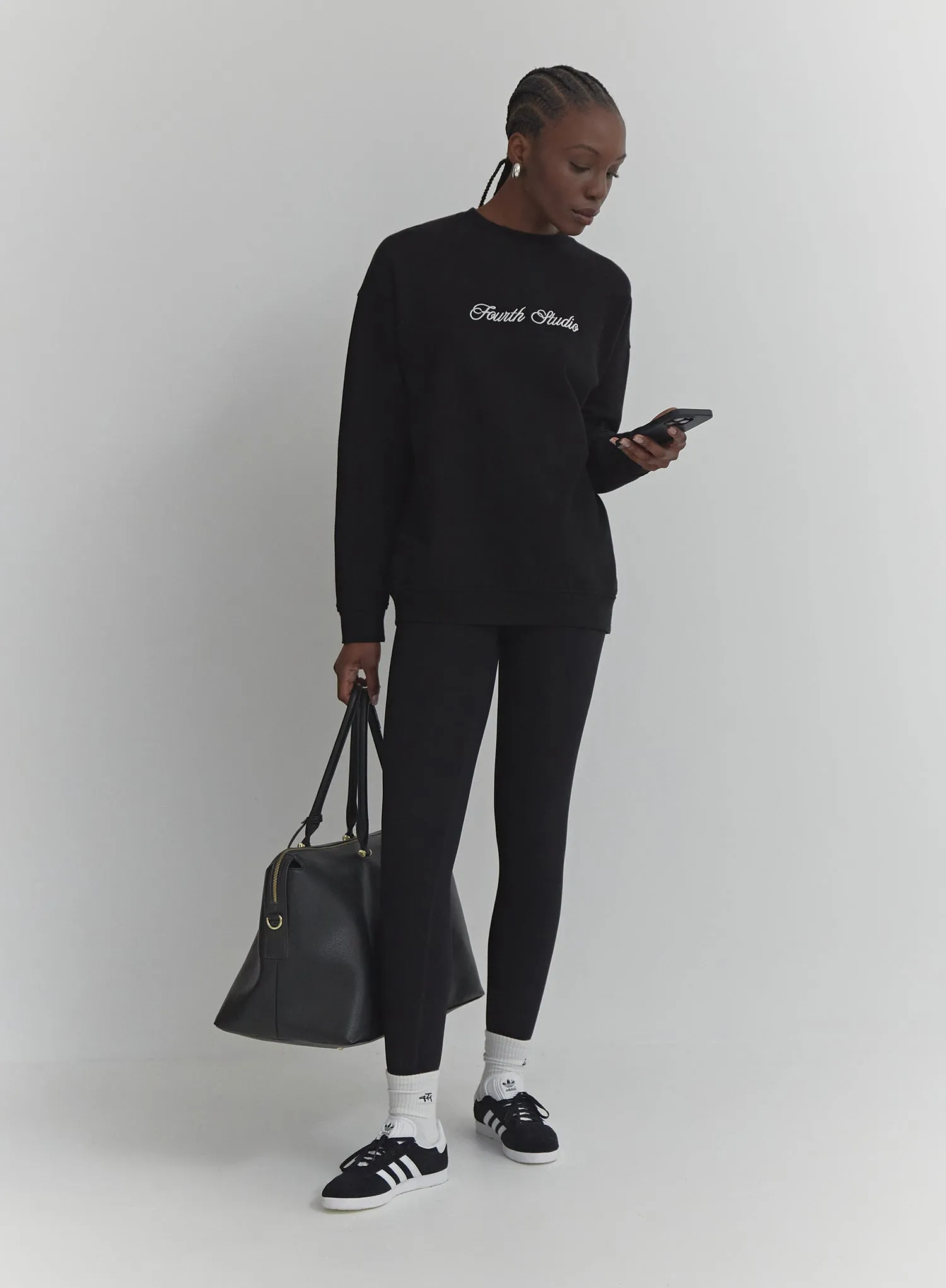 Washed Black Fourth Studio Oversized Sweatshirt - Gigi sold by 4th and Reckless product image thumbnail 2