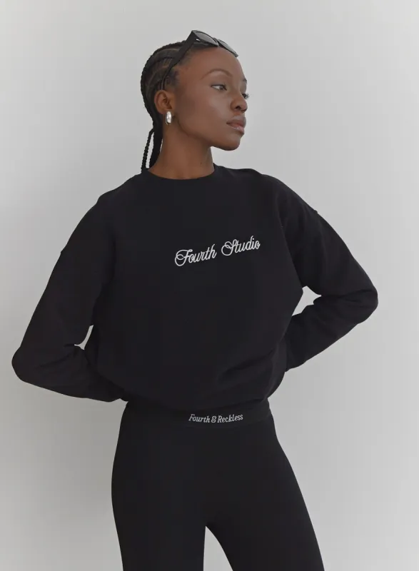 Washed Black Fourth Studio Oversized Sweatshirt - Gigi sold by 4th and Reckless