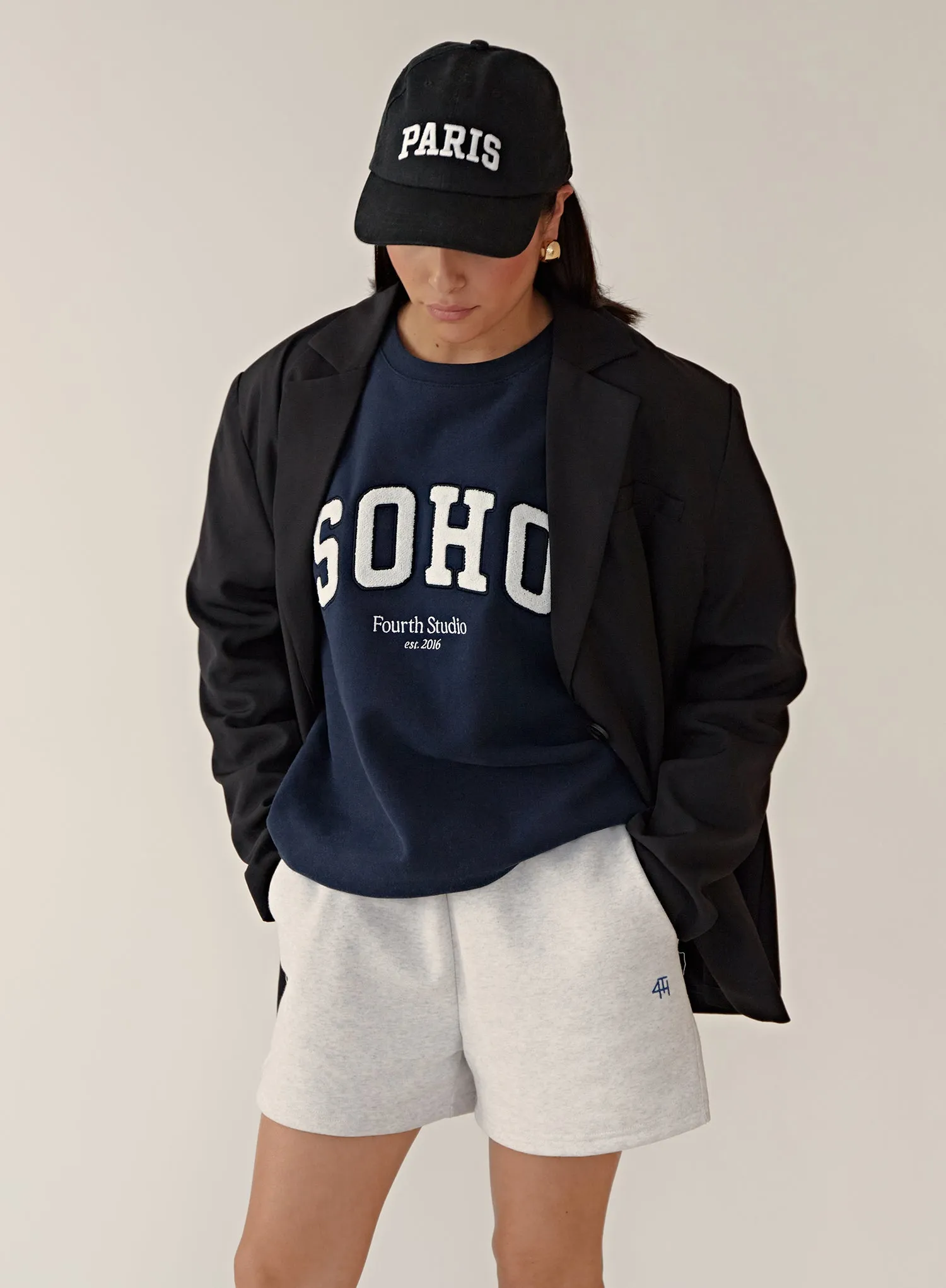 Navy Boucle Logo Sustainable Sweatshirt – Soho sold by 4th and Reckless product image thumbnail 2