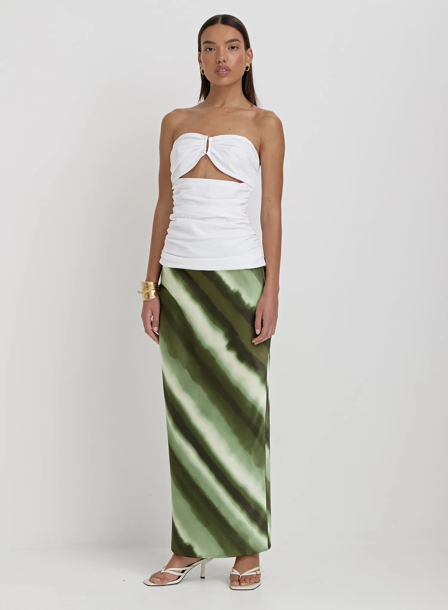 White Bandeau Cut Out Detail Top- Indi sold by 4th and Reckless product image thumbnail 2