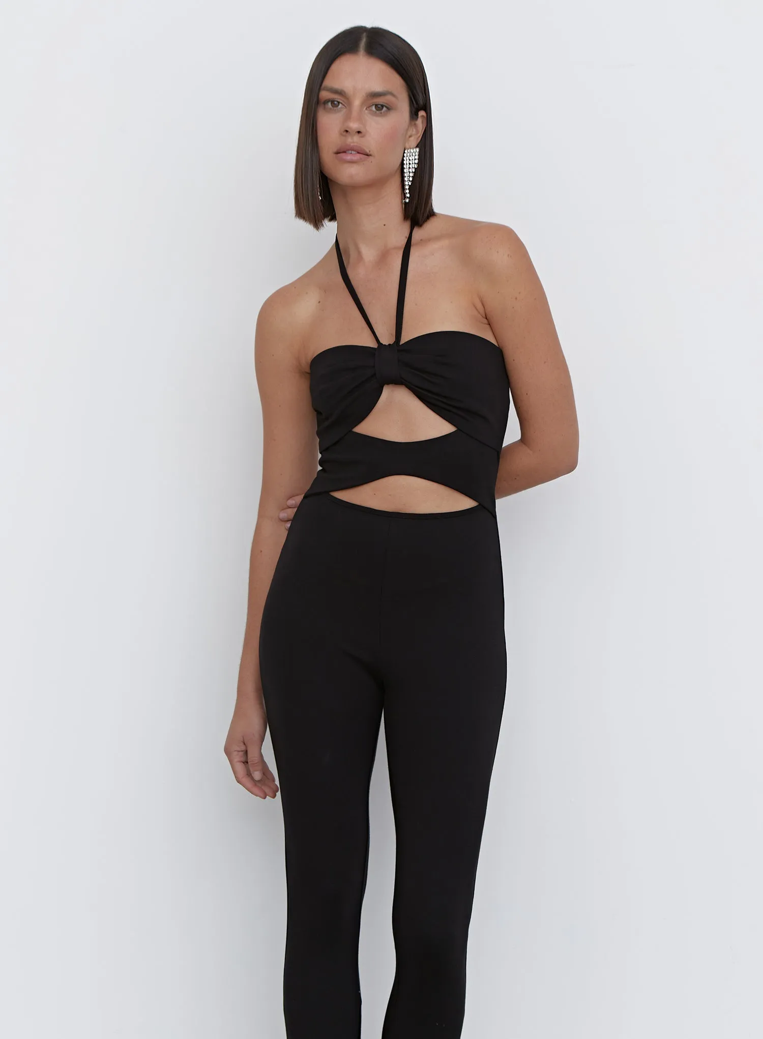 Black Cut Out Halterneck Jumpsuit - Blanche sold by 4th and Reckless product image thumbnail 2