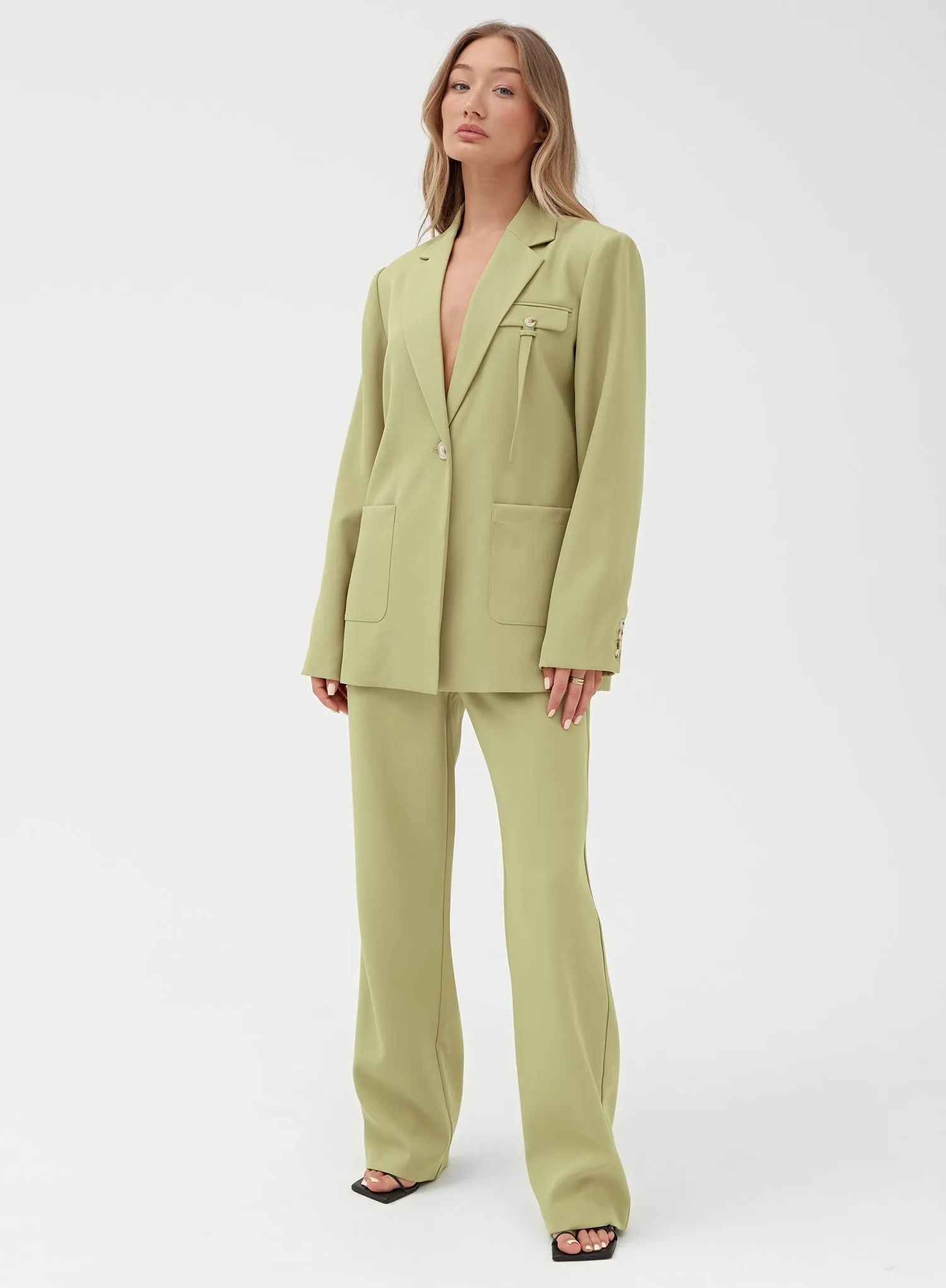 Green Oversized Pocket Detail Blazer - Max sold by 4th and Reckless product image thumbnail 2