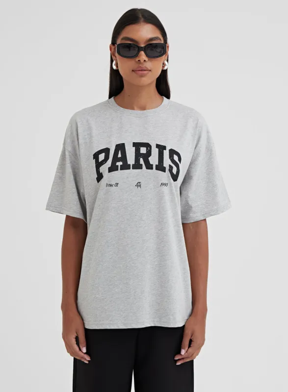Light Grey Sustainable Paris T-shirt – Tamara sold by 4th and Reckless