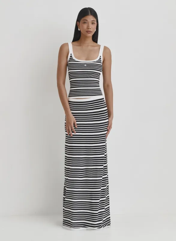 Multi Stripe Maxi Skirt- Eva sold by 4th and Reckless