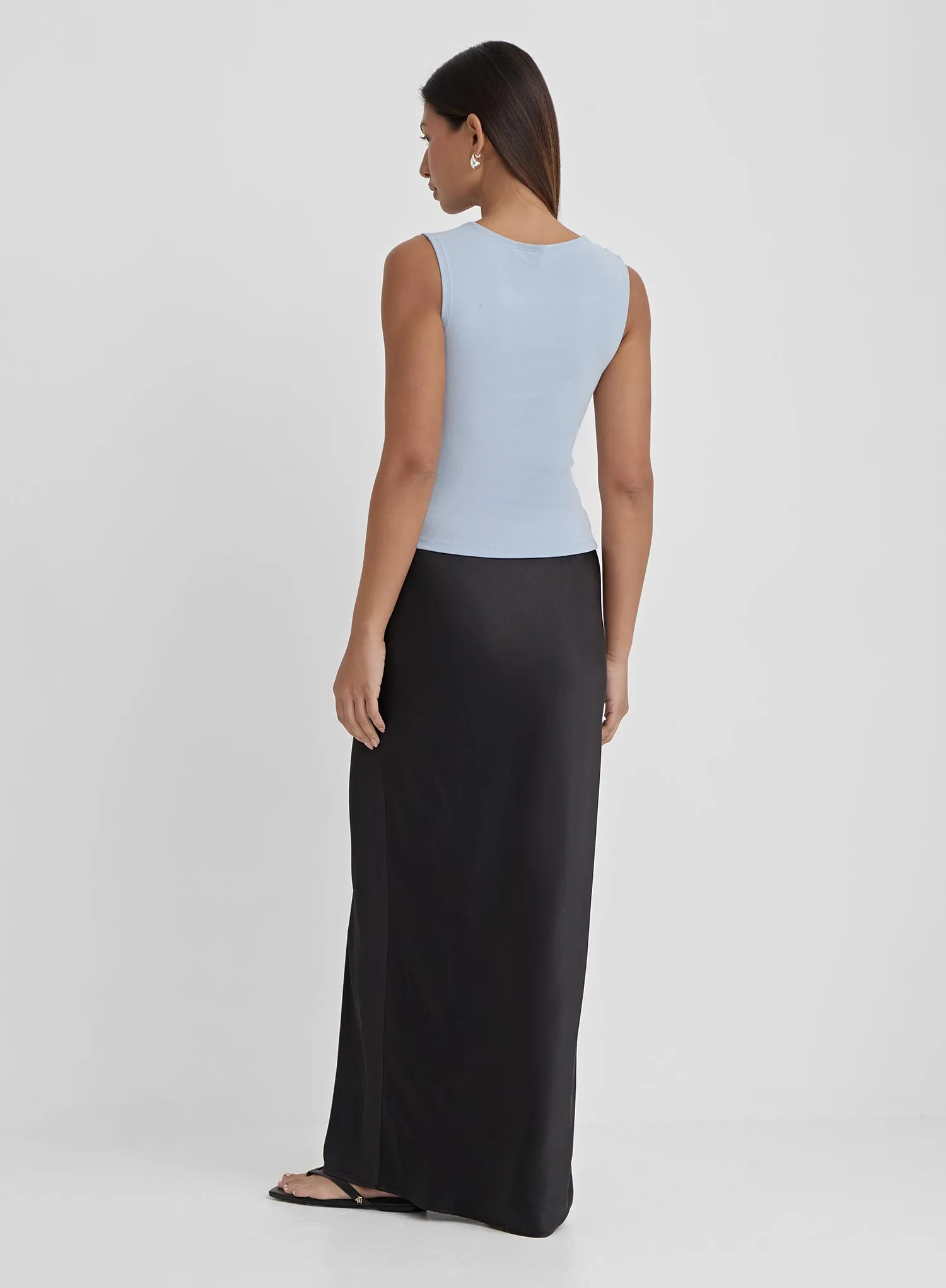 Blue Ruched Detail Sleeveless Top- Gabbi sold by 4th and Reckless product image thumbnail 4