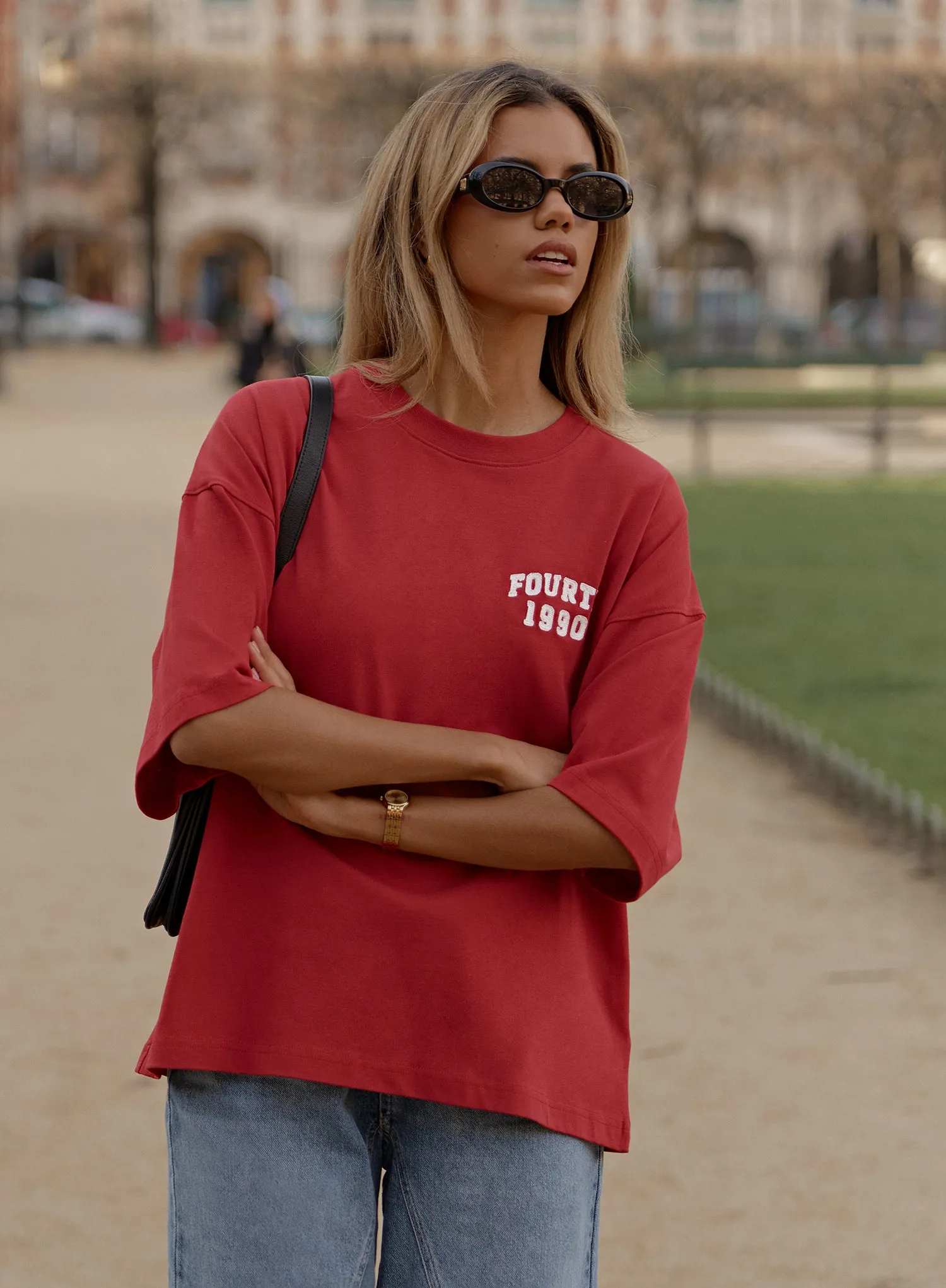 Cherry Red Fourth T-shirt- Tribeca sold by 4th and Reckless product image thumbnail 2