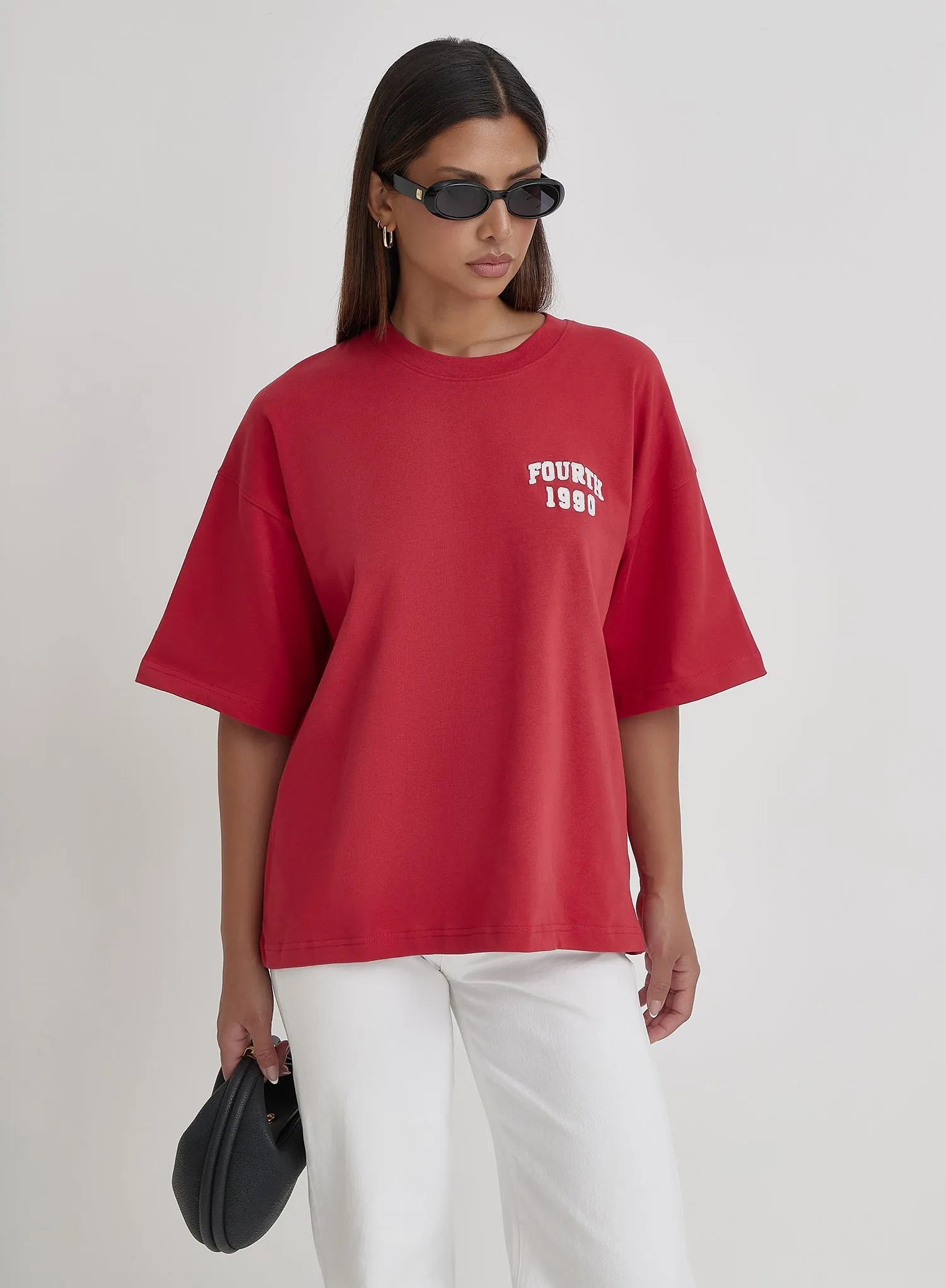 Cherry Red Fourth T-shirt- Tribeca sold by 4th and Reckless product image thumbnail 4