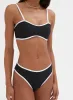 Black Contrast Trim Bikini Top – Calli sold by 4th and Reckless