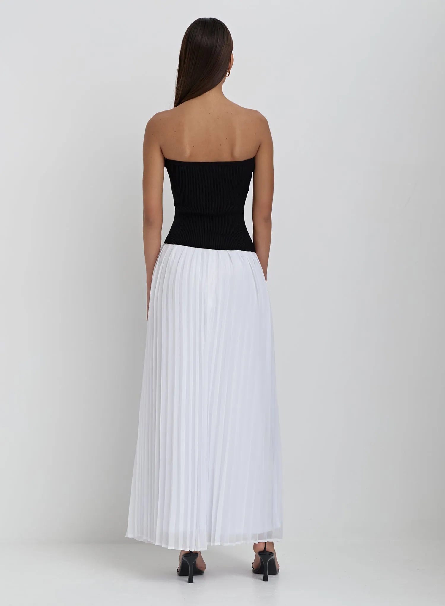 White Pleated Maxi Skirt- Hilda sold by 4th and Reckless product image thumbnail 4