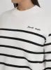 Cream And Navy Plus Size Stripe Jumper- Myda sold by 4th and Reckless