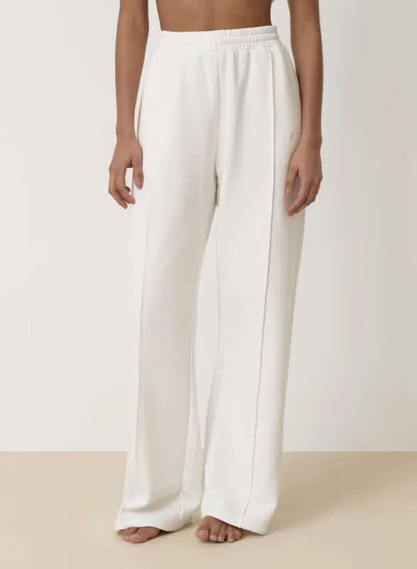 Cream 4th Wide Leg Branded Jogger- Fergie sold by 4th and Reckless