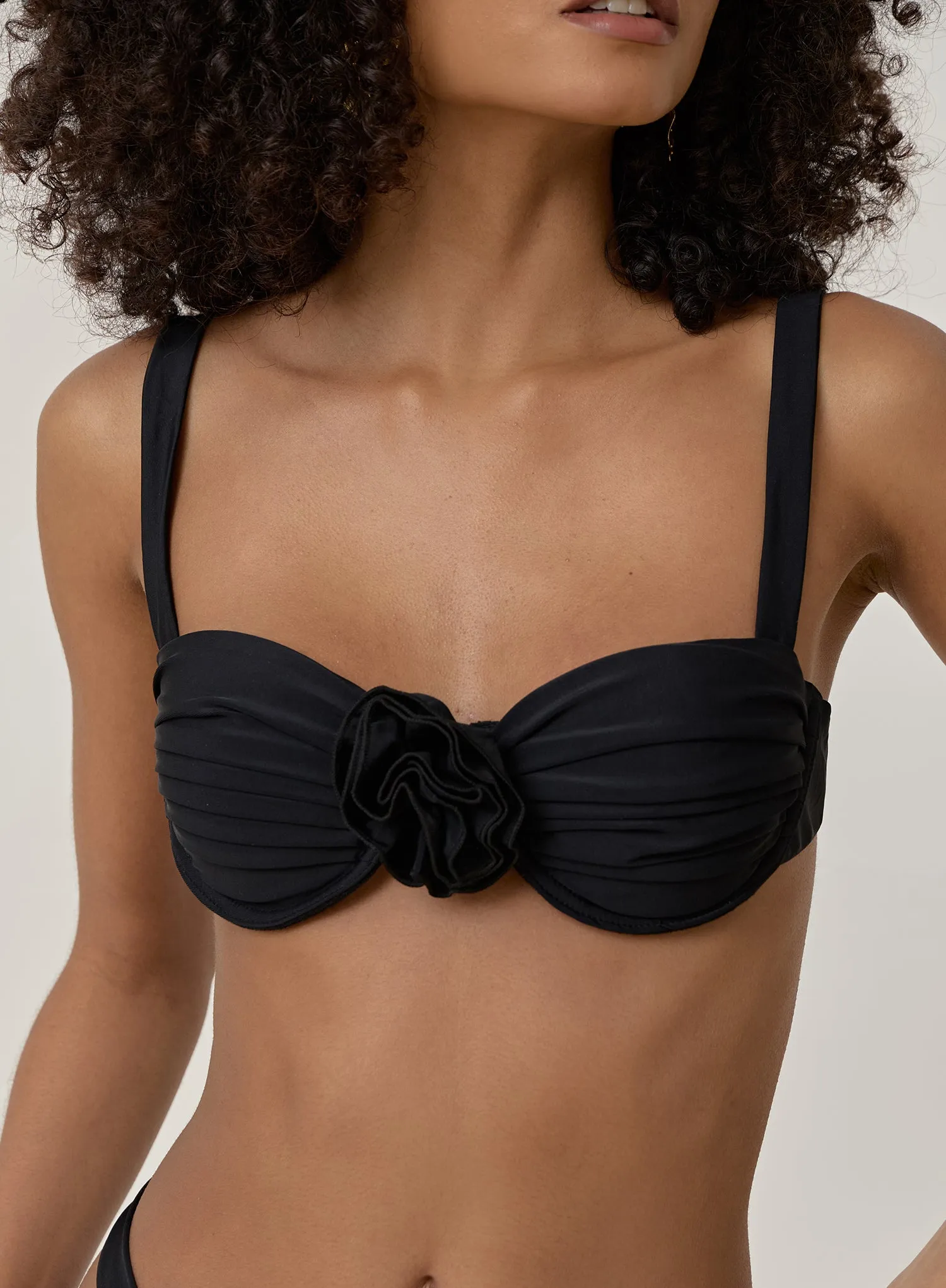Black Rosette Underwire Bikini Top- Monaco sold by 4th and Reckless product image thumbnail 3