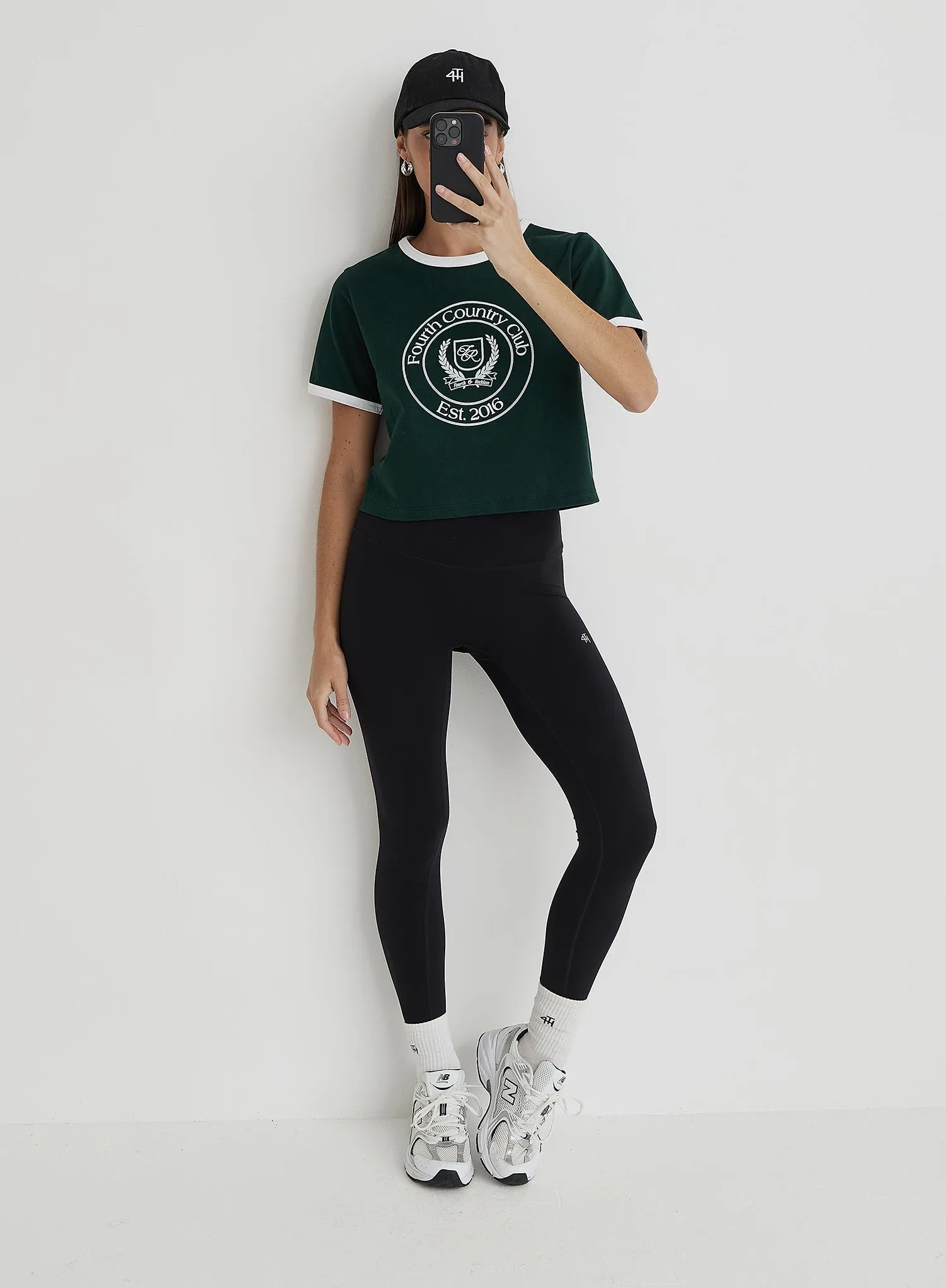 Green Fourth Country Club Cropped T-Shirt- Davidson sold by 4th and Reckless product image thumbnail 3