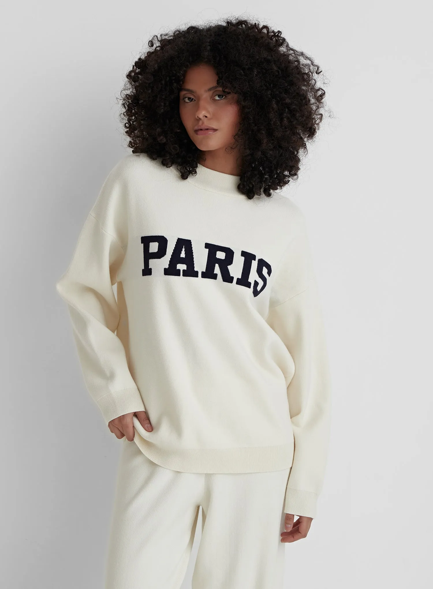 Cream Knitted Paris Jumper- Avery sold by 4th and Reckless product image thumbnail 3