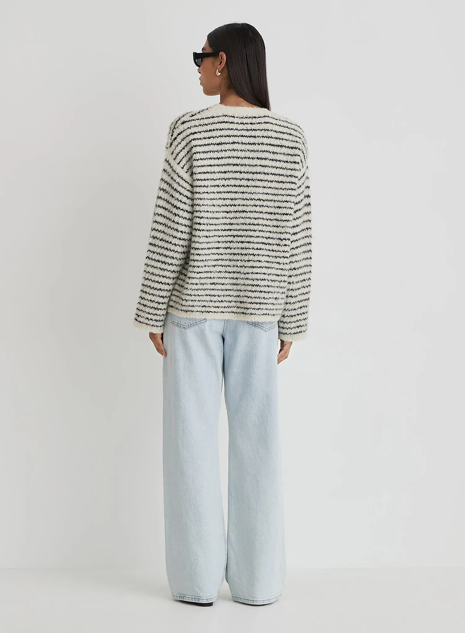 Stripe Oversized Brushed Knit Jumper- Eli sold by 4th and Reckless product image thumbnail 4