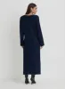 Navy V Neck Knitted Maxi Dress- Dahlia sold by 4th and Reckless