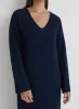 Navy V Neck Knitted Maxi Dress- Dahlia sold by 4th and Reckless