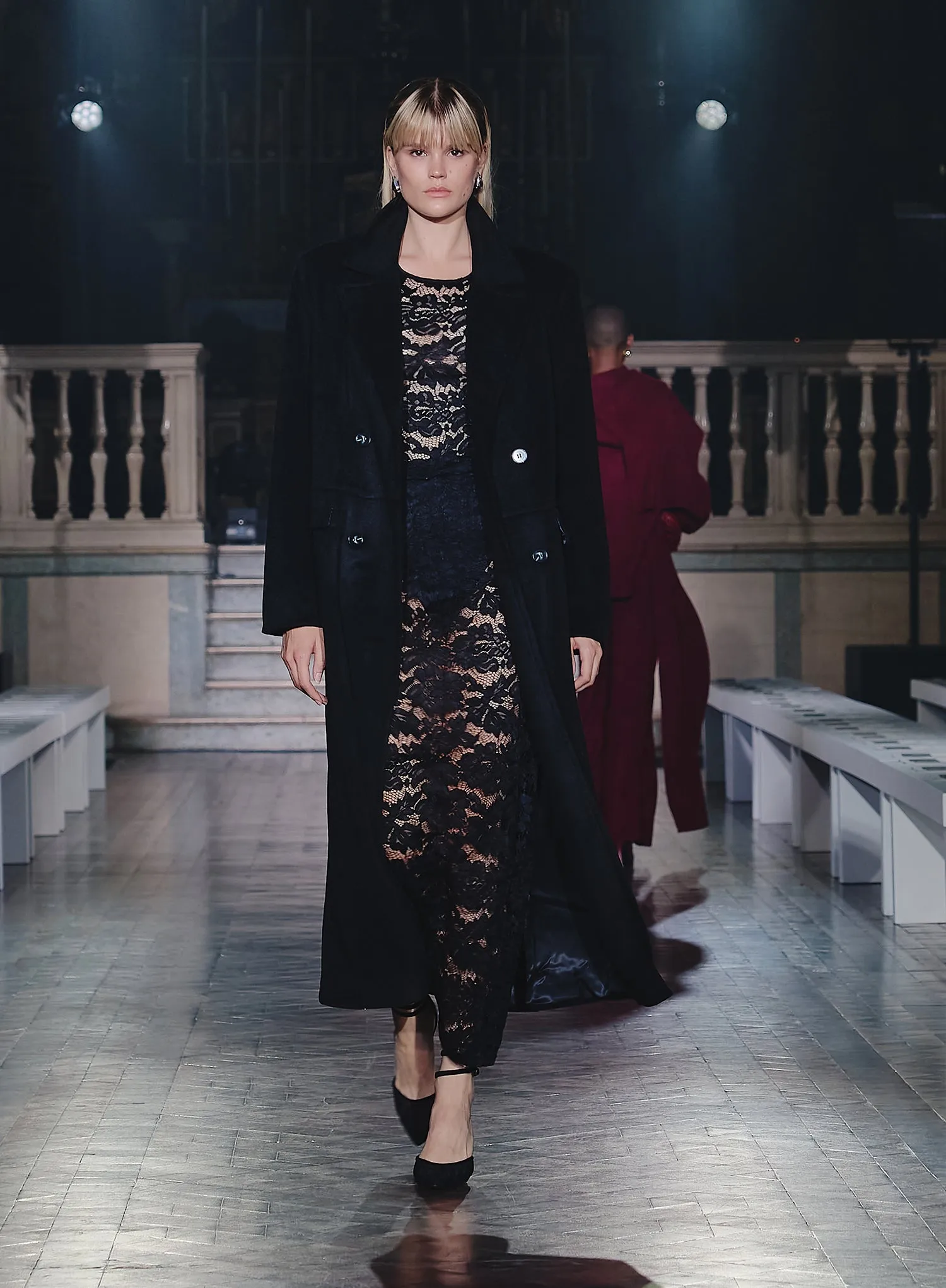 Black Lace Maxi Skirt sold by 4th and Reckless product image thumbnail 2
