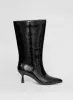 Black Patent Low Heel Boot- Paris sold by 4th and Reckless