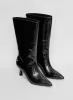 Black Patent Low Heel Boot- Paris sold by 4th and Reckless