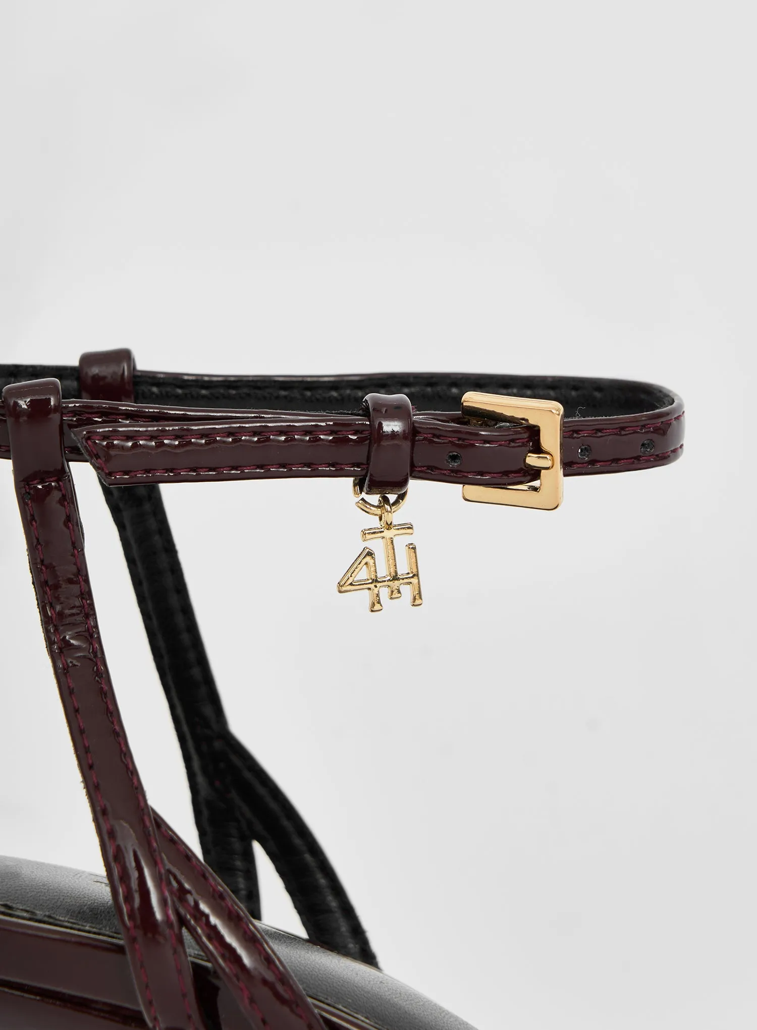 Burgundy Buckle Heeled Sandal- Chicago sold by 4th and Reckless product image thumbnail 3