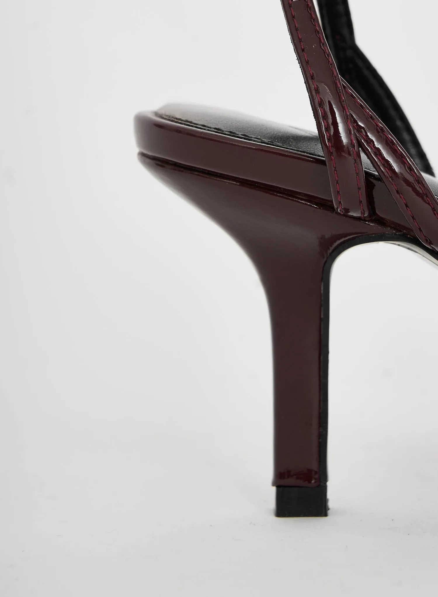 Burgundy Buckle Heeled Sandal- Chicago sold by 4th and Reckless product image thumbnail 4