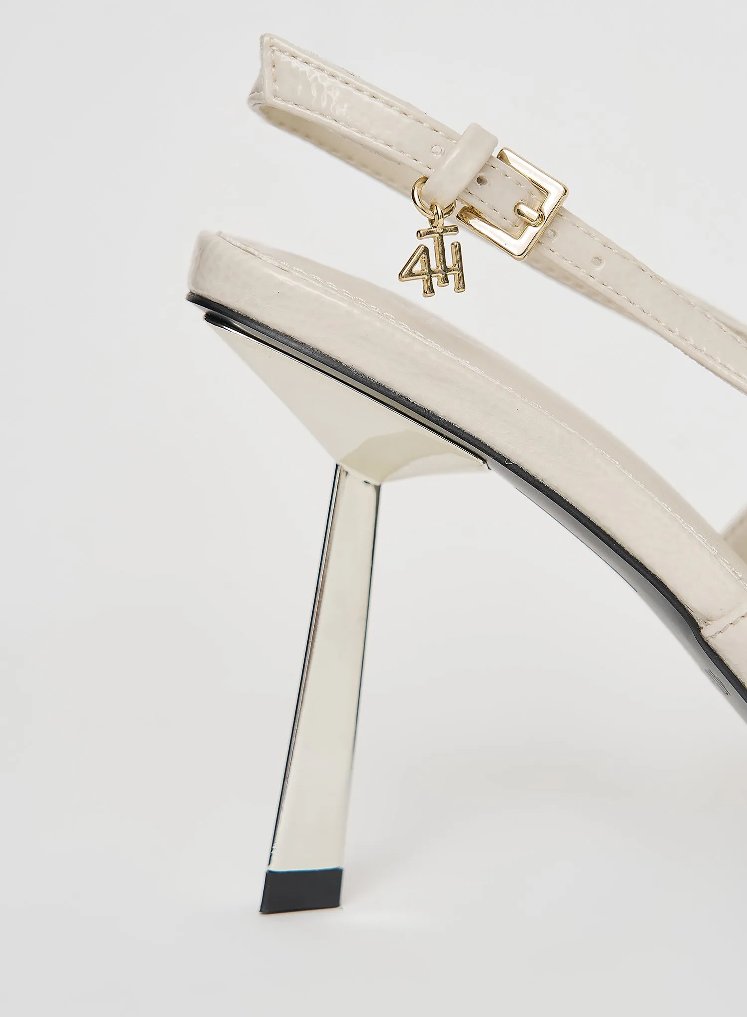 Cream Patent Slingback Contrast Heel- Calabasas sold by 4th and Reckless product image thumbnail 4