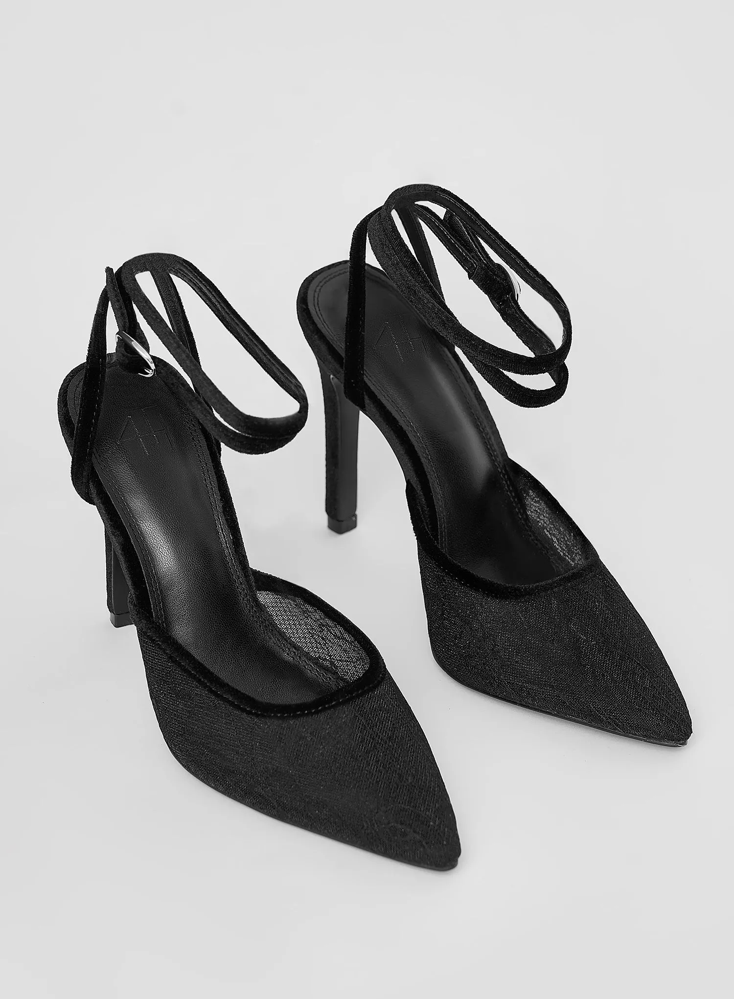 Black Lace Heeled Sandal- Venice sold by 4th and Reckless product image thumbnail 2