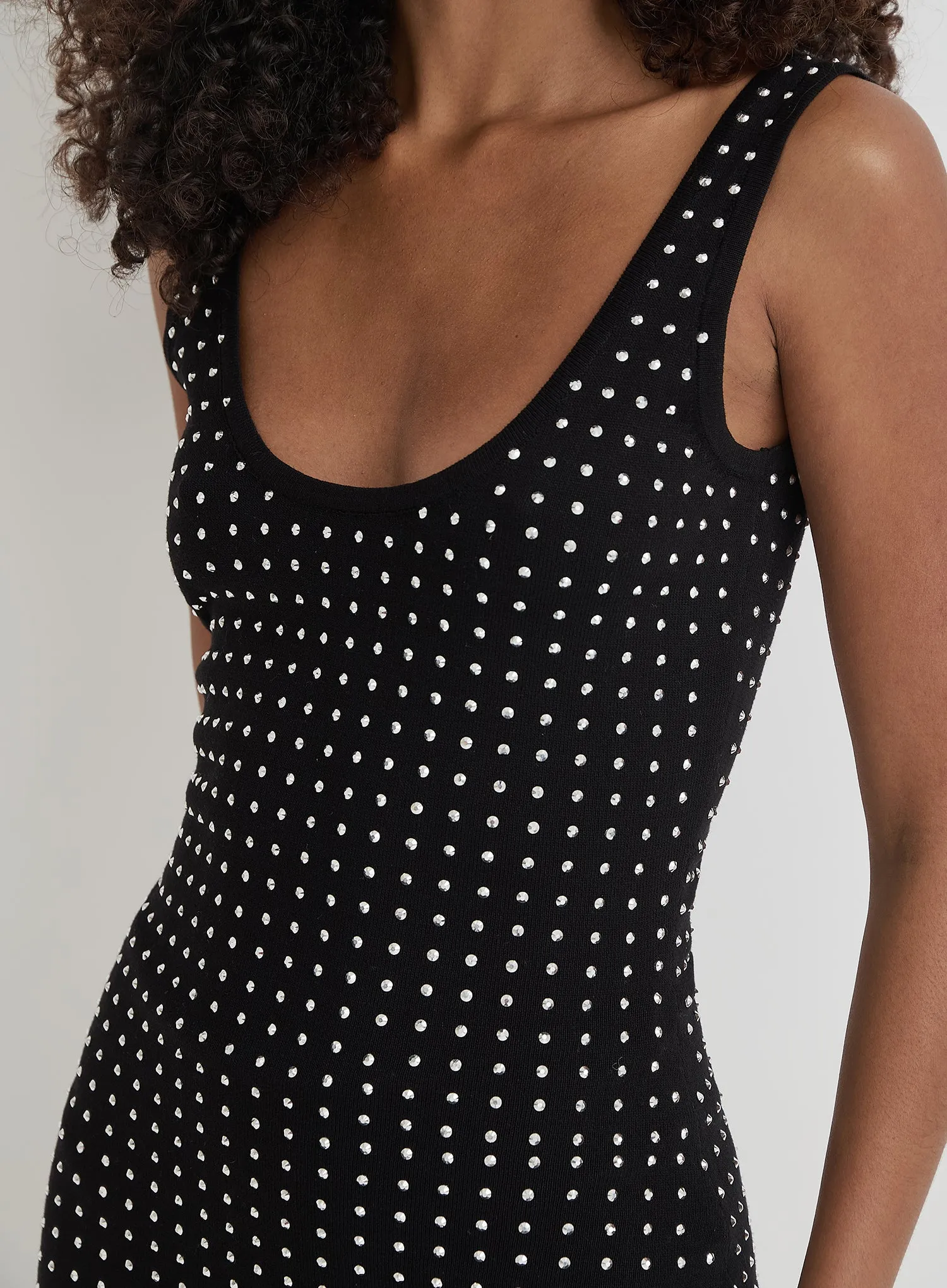 Black Embellished Mini Dress sold by 4th and Reckless product image thumbnail 4