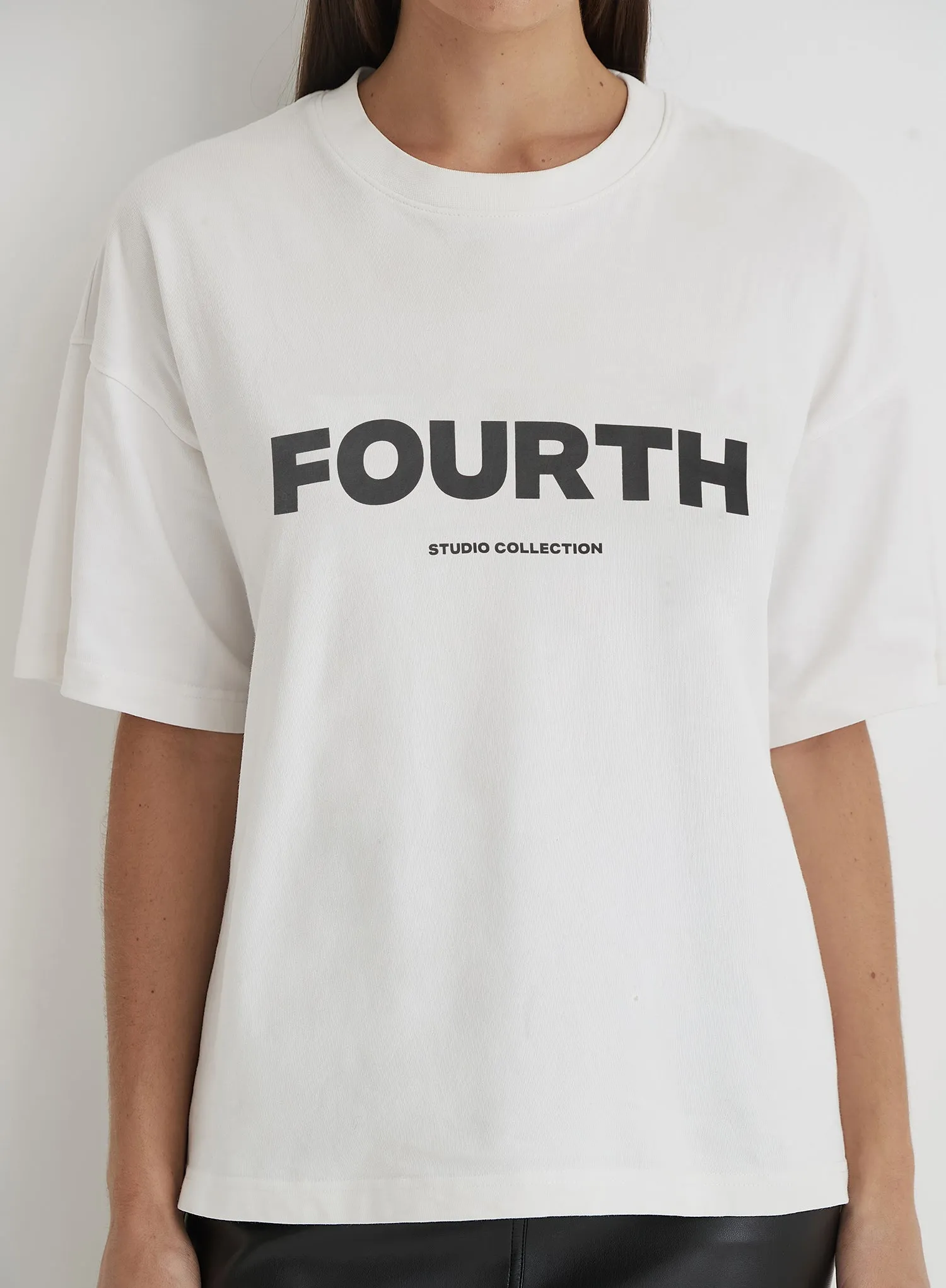 White Fourth Branded Oversized T-Shirt- Hannah sold by 4th and Reckless product image thumbnail 2