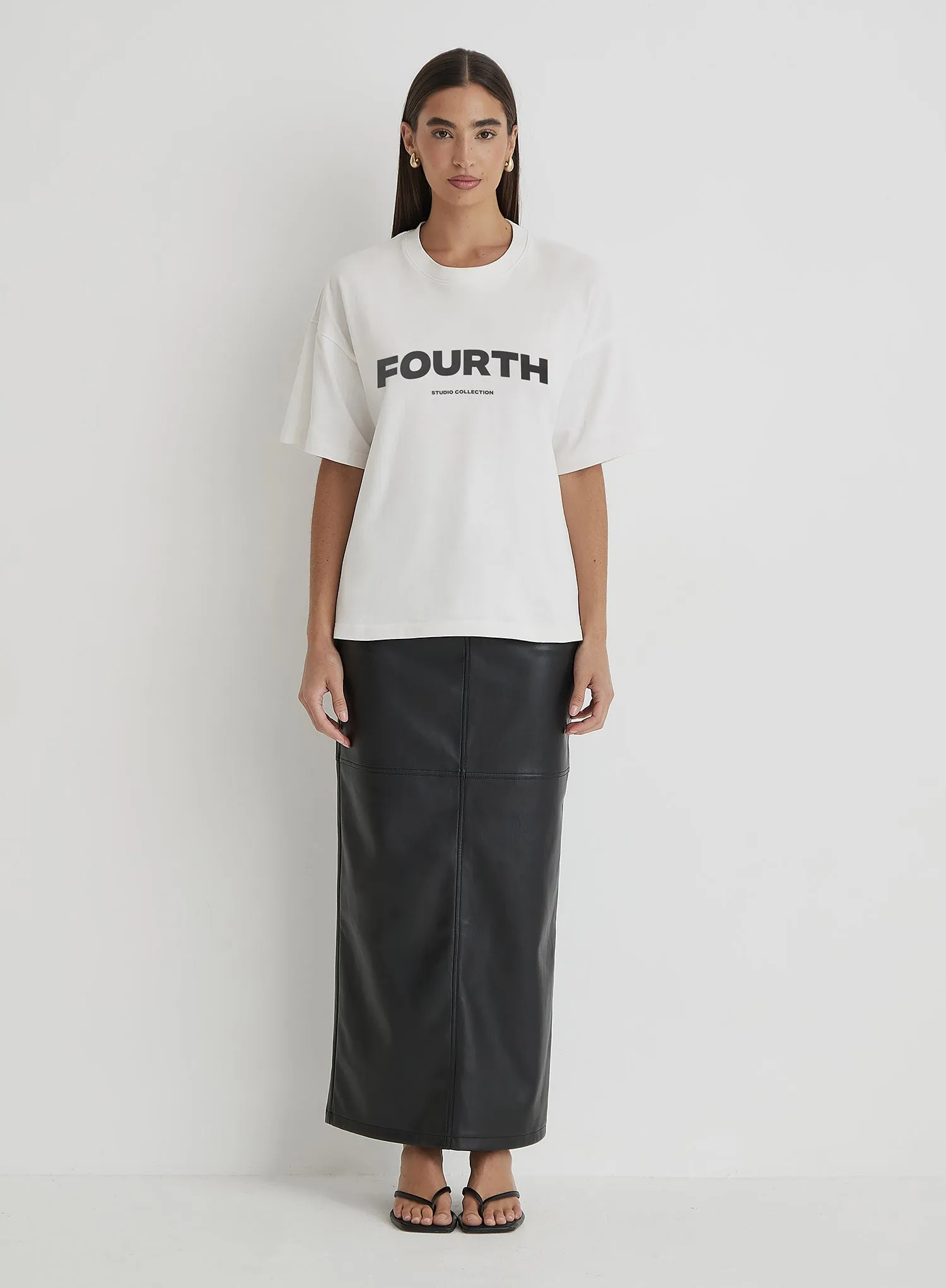 White Fourth Branded Oversized T-Shirt- Hannah sold by 4th and Reckless product image thumbnail 3