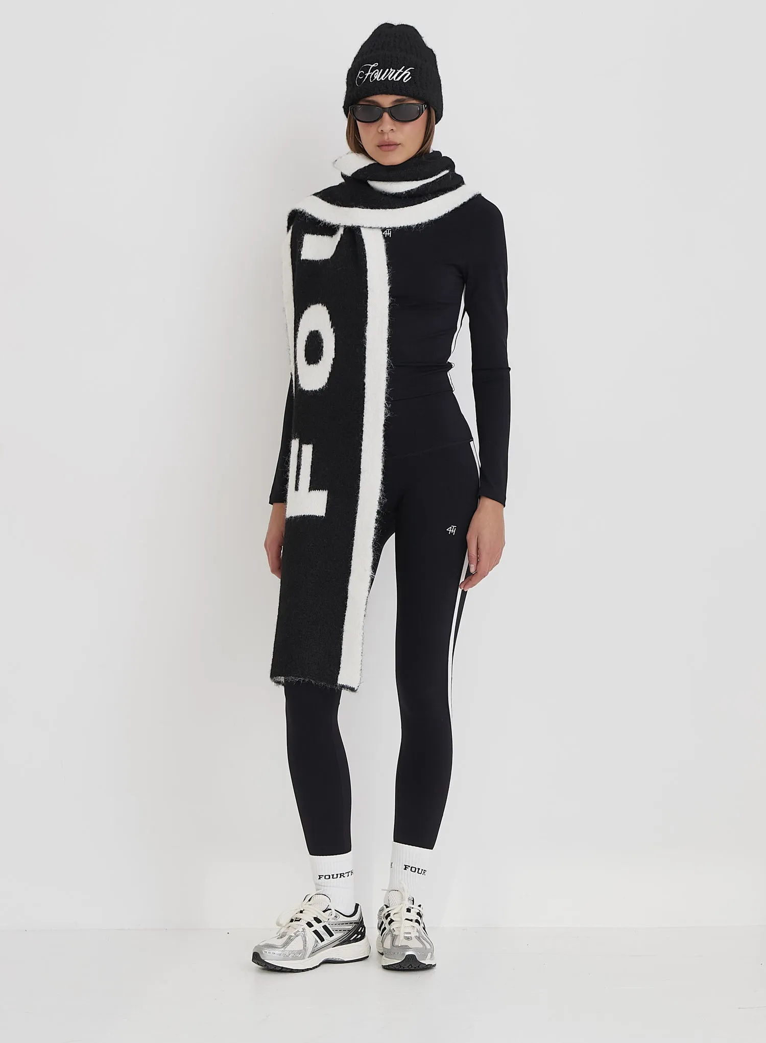 Black Fourth Branded Knitted Scarf- Letti sold by 4th and Reckless product image thumbnail 3