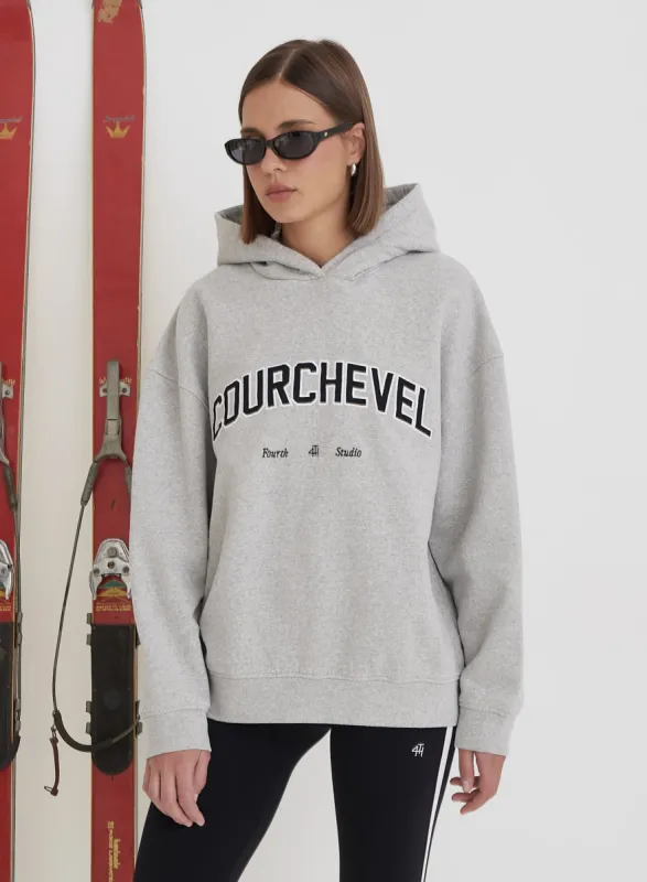Grey Courchevel Slogan Oversized Hoodie- Easton sold by 4th and Reckless