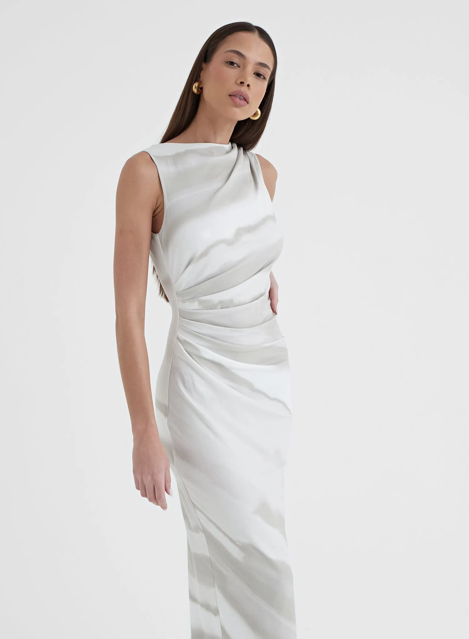 Printed Ruched Jersey Midaxi Dress - Tamilda sold by 4th and Reckless product image thumbnail 2