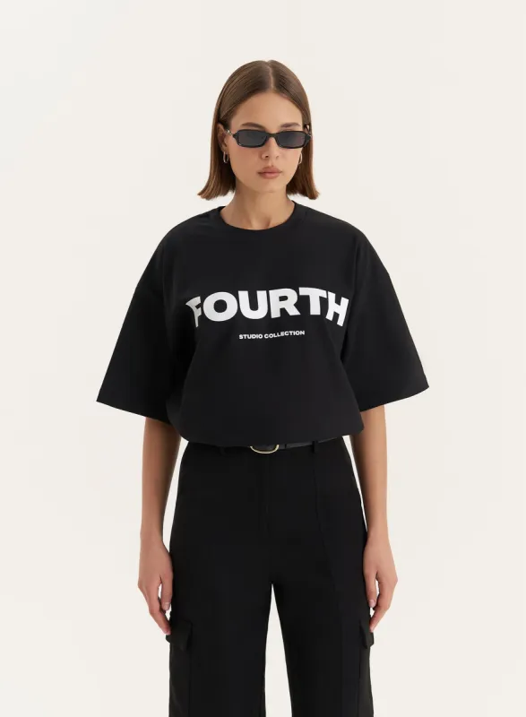 Black Fourth Branded Oversized T-Shirt- Hannah sold by 4th and Reckless