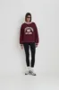Burgundy Fourth Studio Relaxed Oversized Sweatshirt- Davis sold by 4th and Reckless