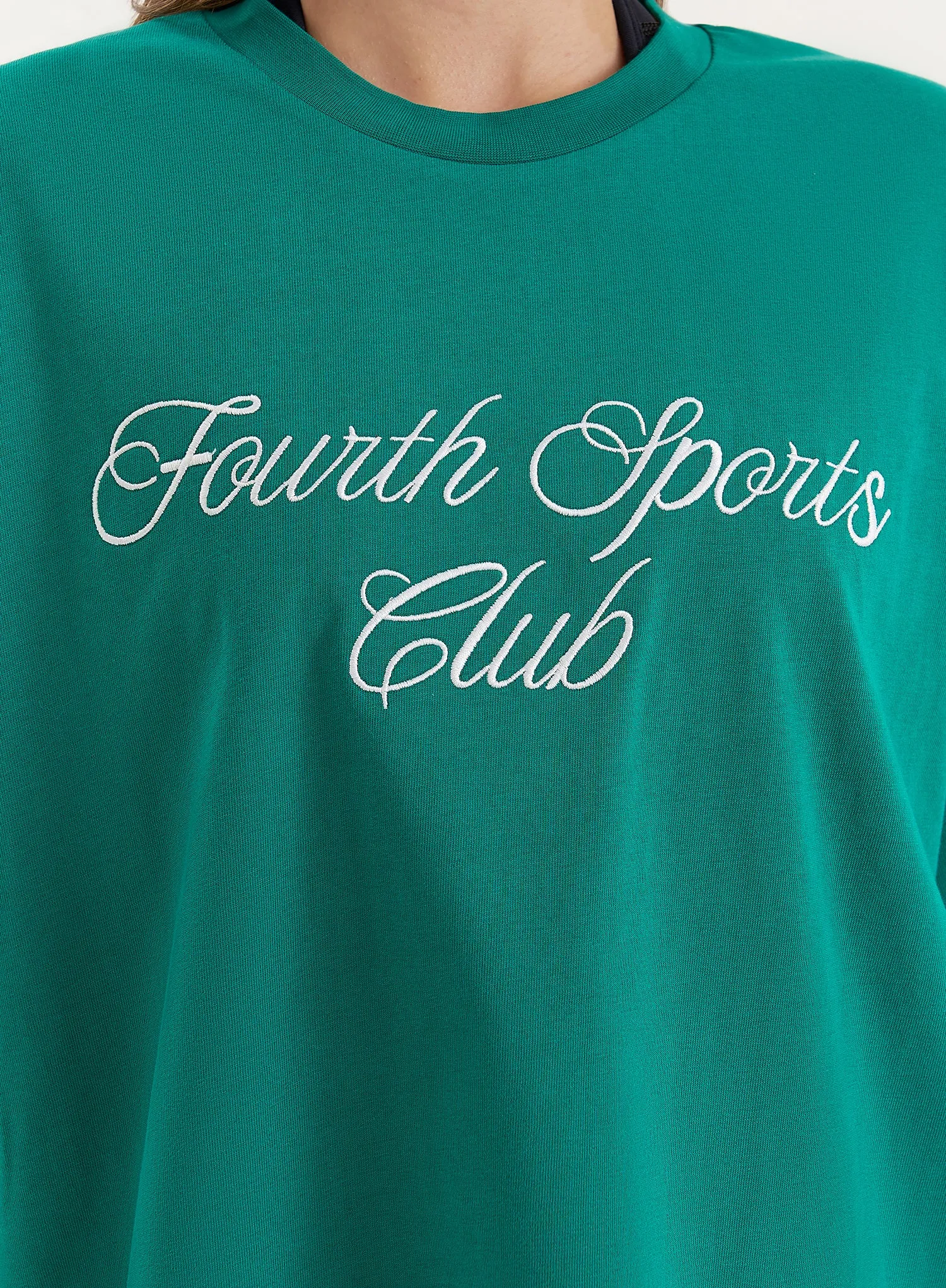 Green Sports Club Slogan Oversized T-Shirt sold by 4th and Reckless product image thumbnail 3