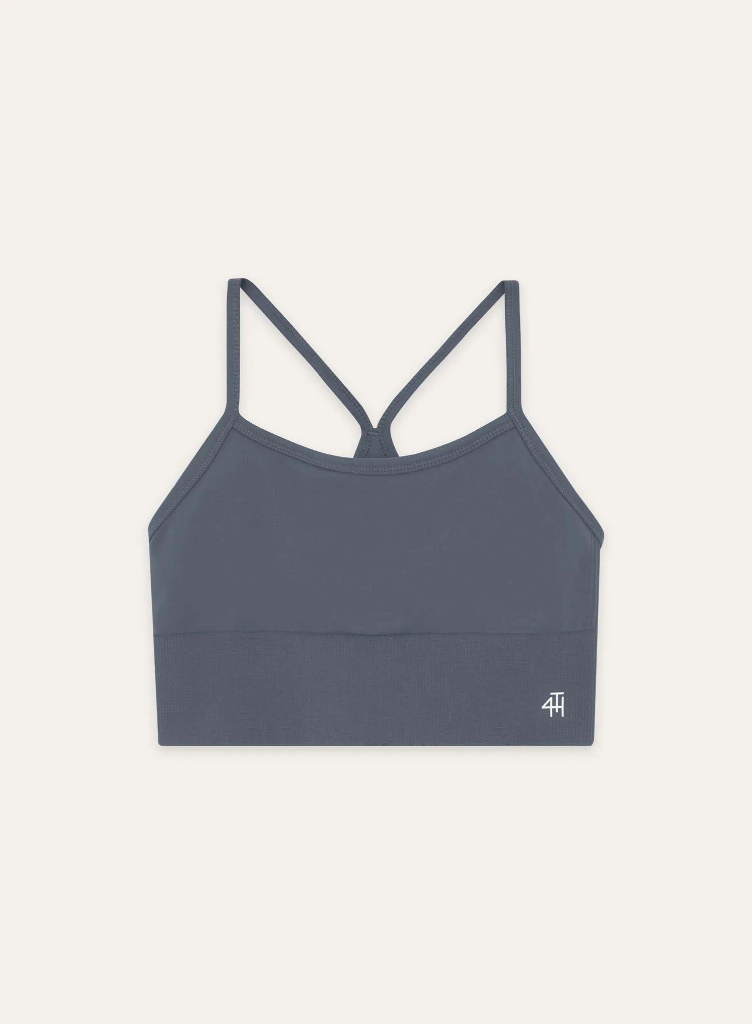 Grey Racer Back Seamless Sports Bra sold by 4th and Reckless product image thumbnail 5