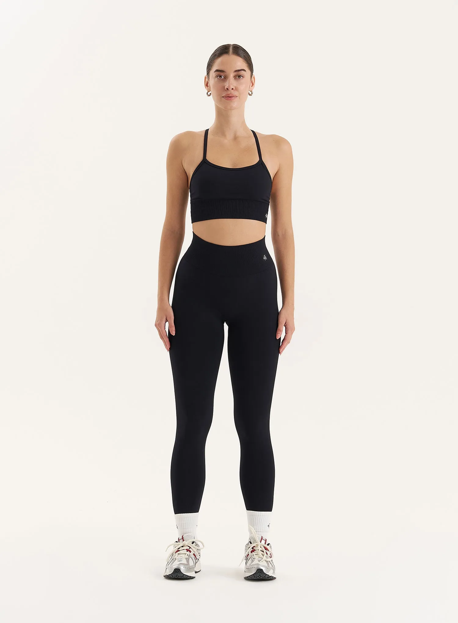 Black Racer Back Seamless Sports Bra sold by 4th and Reckless product image thumbnail 3