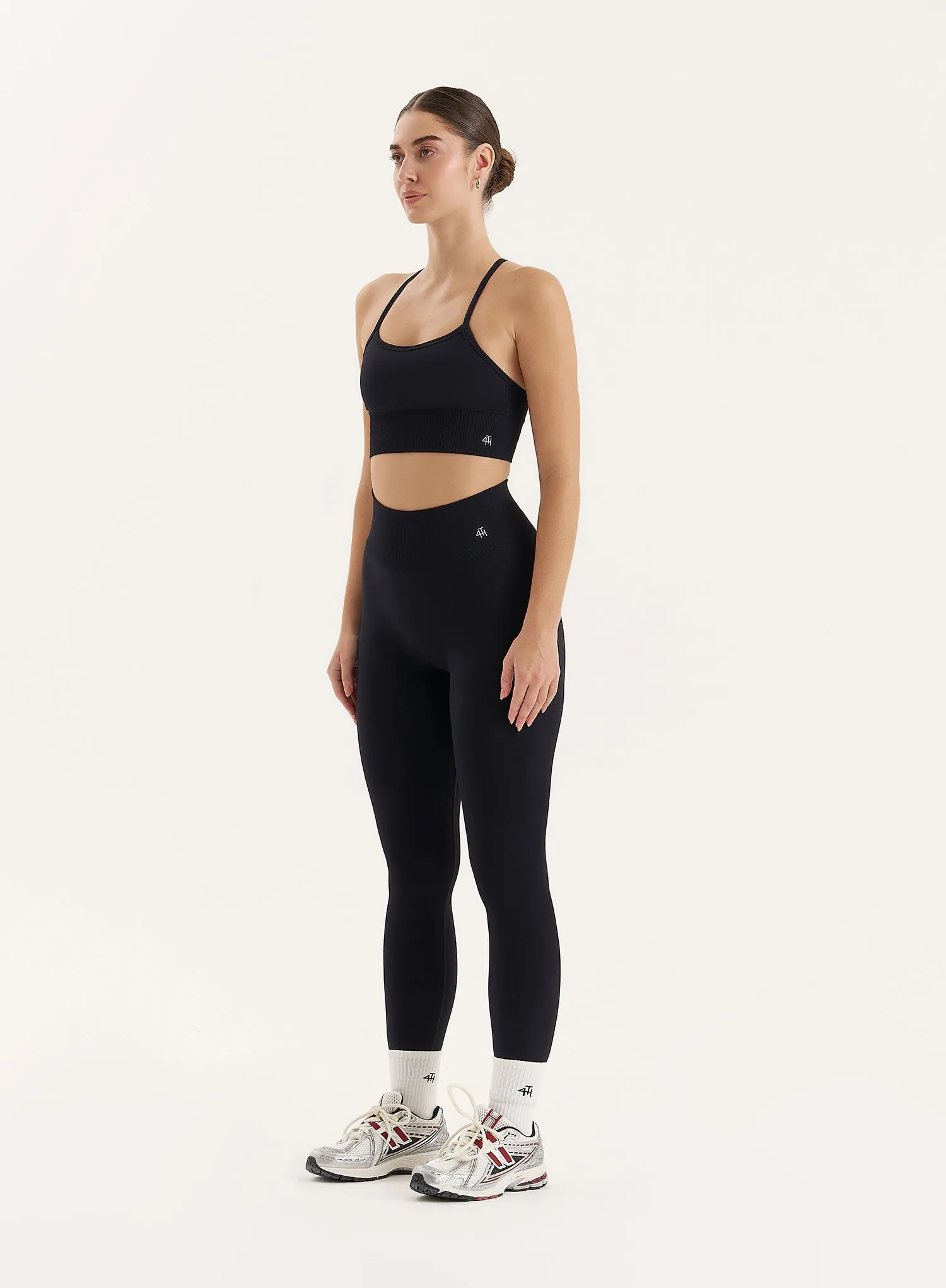 Black Racer Back Seamless Sports Bra sold by 4th and Reckless product image thumbnail 4