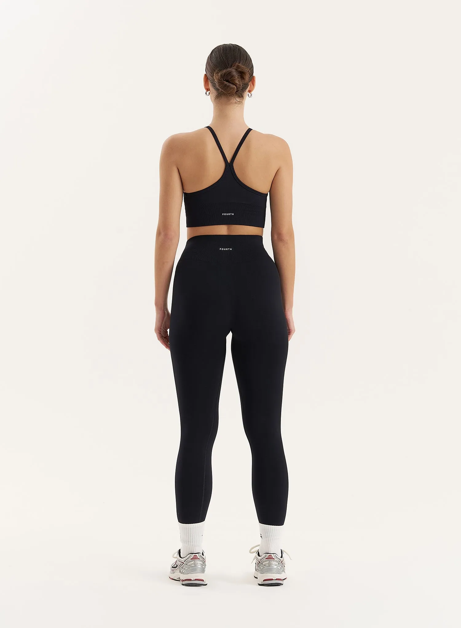 Black Racer Back Seamless Sports Bra sold by 4th and Reckless product image thumbnail 5