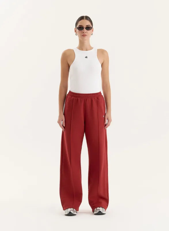 Red 4th Wide Leg Branded Joggers sold by 4th and Reckless