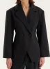 Black Cinched Waist Tailored Blazer- Reese sold by 4th and Reckless