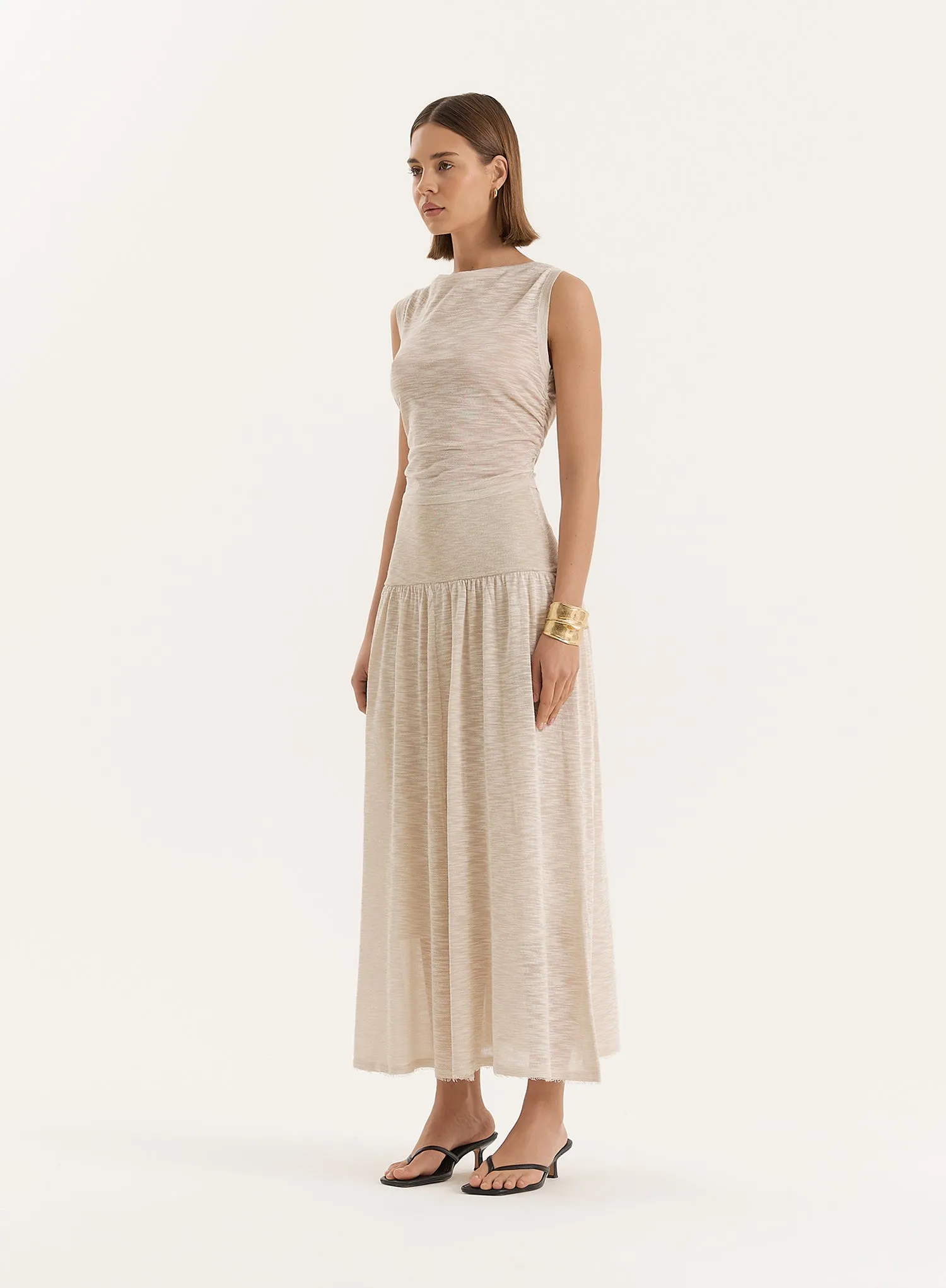 Beige Cropped Sleeveless Top sold by 4th and Reckless product image thumbnail 2