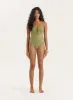 Olive Gold Ring Cut Out Bandeau Swimsuit- Nala sold by 4th and Reckless