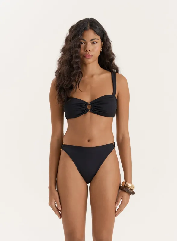 Black Gold Buckle Bikini Top- Mahli sold by 4th and Reckless