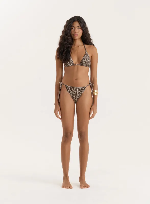 Geo Print Tie Side Bikini Bottom- Jojo sold by 4th and Reckless