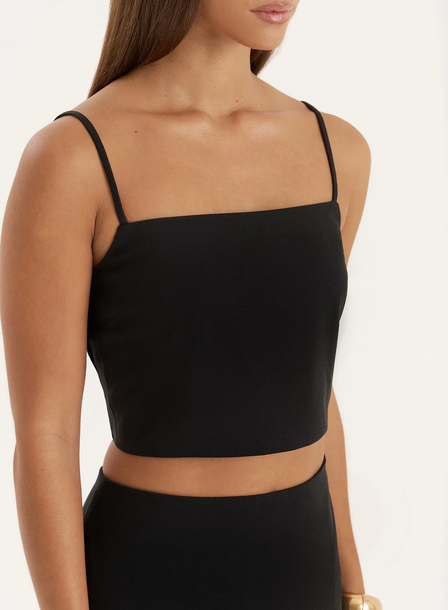 Black Cami Crop Top sold by 4th and Reckless product image thumbnail 3